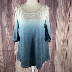 Umgee Ombré Cold Shoulder Top